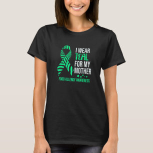 T-shirt Je Porte Turquoise Pour Mère Alimentation Allergie