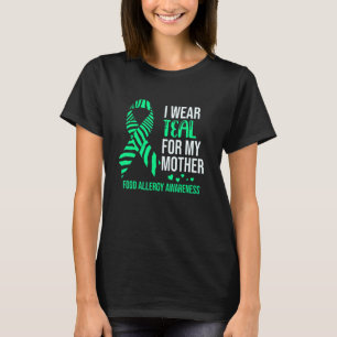 T-shirt Je Porte Turquoise Pour Mère Alimentation Allergie