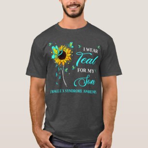 T-shirt Je Porte Turquoise Pour Mon Fils Fragile X Syndrom
