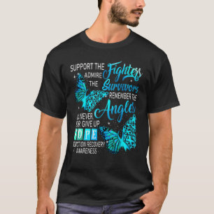 T-shirt Je Porte Turquoise Soutien Combattants Relance De