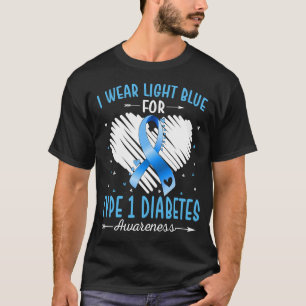 T-shirt Je porte un bleu clair pour la sensibilisation au
