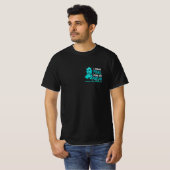 T-shirt Je Porte Un Turquoise Pour Ma Mère Sensibilisation (Devant entier)