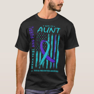 T-shirt Je porte une chemise Turquoise et violette de sens
