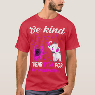 T-shirt Je porte une conscience du cancer du sein rose