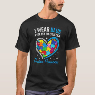 T-shirt Je porte une tenue bleue géniale pour ma petite fi