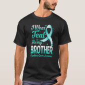 T-shirt Je Porte Une Turquoise Pour Mon Frère Myasthenia G (Devant)