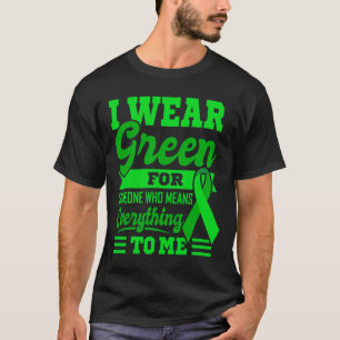 T-shirt JE PORTE VERT World Cancer Day Cadeau Green Ribbon