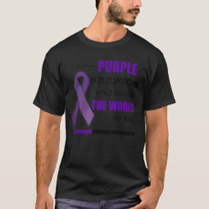T-shirt Je Porte Violet Alzheimer Démence Sensibilisation