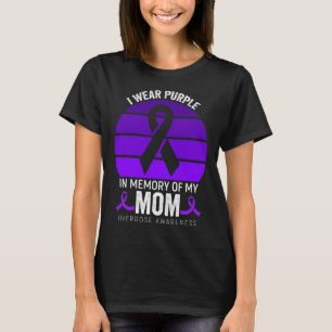 T-shirt Je Porte Violet Surdose Conscience Violet Ribbon M
