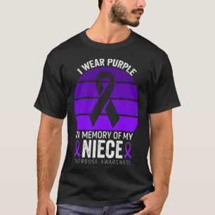 T-shirt Je Porte Violet Surdose Conscience Violet Ribbon N