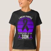 T-shirt Je Porte Violet Surdose Conscience Violet Ribbon S (Devant)