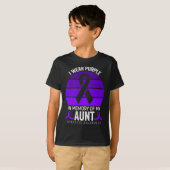 T-shirt Je Porte Violet Surdose Sensibilisation Ribbon Vio (Devant entier)