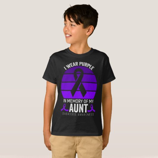 T-shirt Je Porte Violet Surdose Sensibilisation Ribbon Vio (Devant entier)
