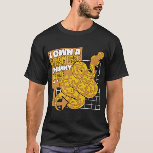 T-shirt Je possède un python banane B inoffensif et dodu (Devant)