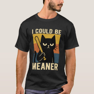 T-shirt Je Pourrais être Plus Méchante Conception De Batte