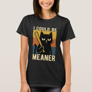 T-shirt Je Pourrais être Plus Méchante Conception De Batte
