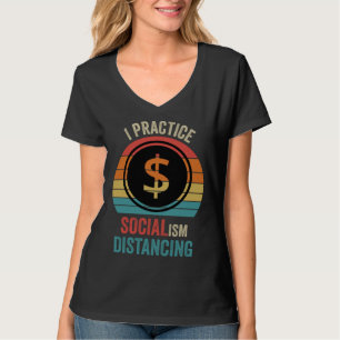 T-shirt Je pratique l'éloignement socialiste Antisocialis