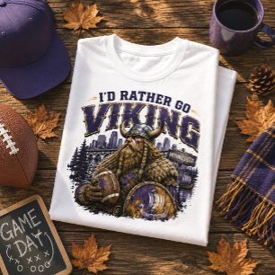 T-shirt Je préfère aller Viking Fan de football du Minneso