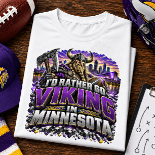 T-shirt Je préfère aller Viking Fan de football du Minneso