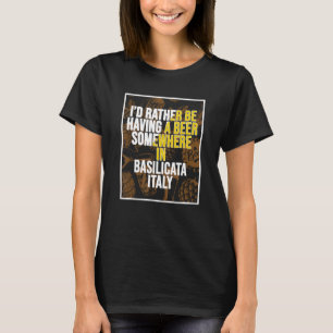 T-shirt Je préfère avoir une bière quelque part en Basilic