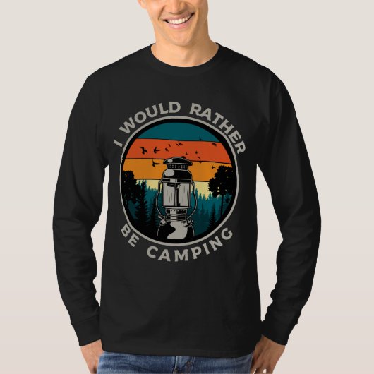 T-shirt Je Préfère Camping Retro Wilderness (Devant)