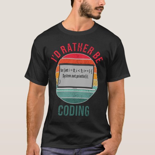 T-shirt Je préfère coder (Devant)