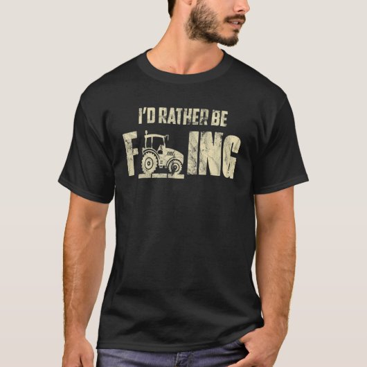 T-shirt Je préfère cultiver Vintage fermier (Devant)