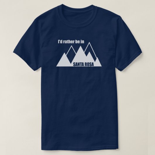 T-shirt Je préfère être à Père Noël Rosa California Mounta (Design devant)