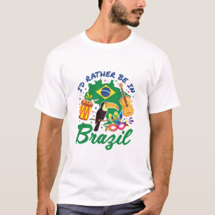 T-shirt Je préfère être au Brésil Souvenir de voyage b