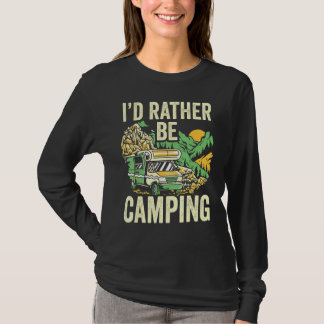T-shirt Je préfère être Camping Camping Camper Camper