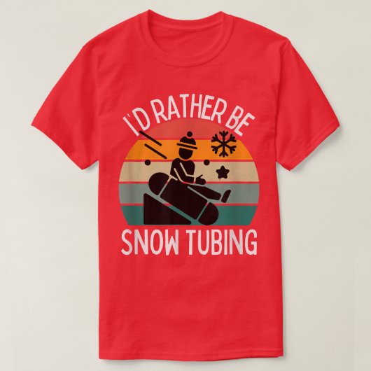 T-shirt Je préfère être des amateurs de tubes à neige (Design devant)