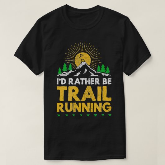 T-shirt Je préfère être piste courir drôle vie ultra runne (Design devant)