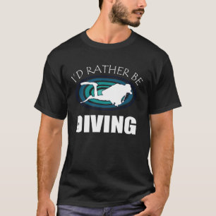 T-shirt Je préfère être plongée sous-marine Ocean Admirer 