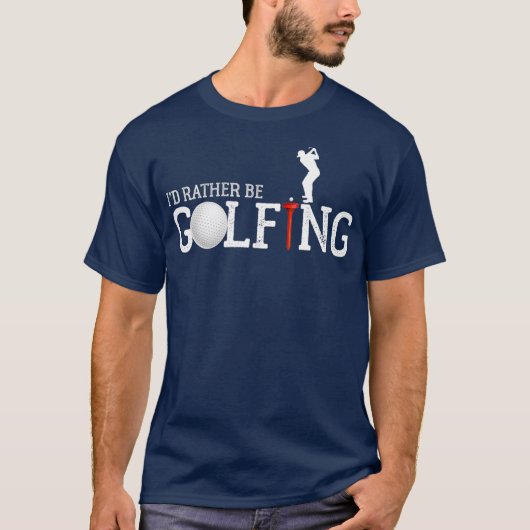 T-shirt Je Préfère Faire Du Golf (Devant)