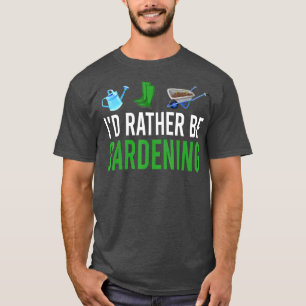 T-shirt Je préfère jardiner paysan jardinier