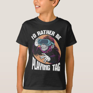 T-shirt Je préfère jouer à Tag Funny Video Game Player