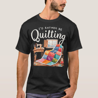 T-shirt Je préfère la couture de courtepointes