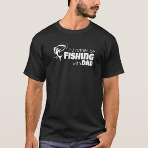T-shirt Je préfère pêcher avec papa père et son poisson