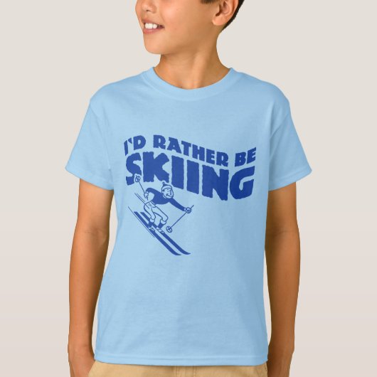 T-shirt Je préfère skier (homme) (Devant)