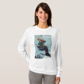 T-shirt Je préfère skier Imprimer (Devant entier)