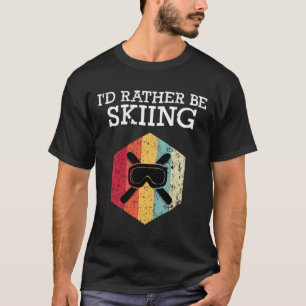 T-shirt Je préfère Skier Retro Ski Vintage Ski Funny Skier