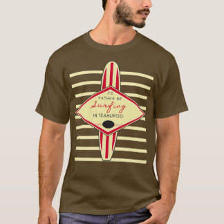 T-shirt Je préfère surfer dans Teahupoo Retro Print