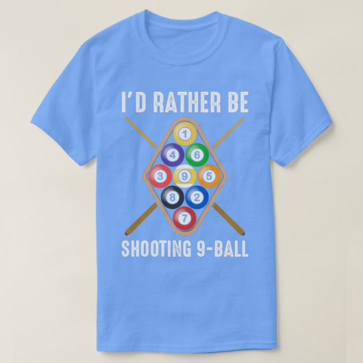 T-shirt Je Préfère Tirer 9 Ballons Billiard Gear (Design devant)