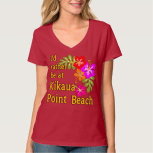 T-shirt Je Préférerais Être À Kikaua Point Beach, Hawaii
