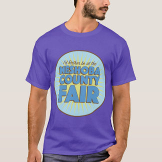 T-shirt Je préférerais être à la foire du comté de Neshoba