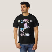 T-shirt Je Préférerais Être À La Grange (Devant entier)