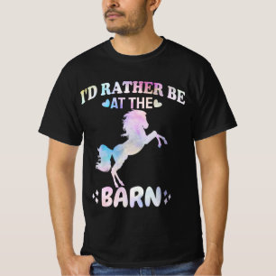 T-shirt Je Préférerais Être À La Grange