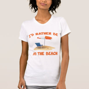 T-shirt Je Préférerais Être À La Plage