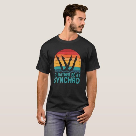 T-shirt Je Préférerais Être À Synchro Retro Synchronized S (Devant entier)