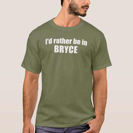 T-shirt Je Préférerais Être Dans Le Parc National De Bryce (Devant)